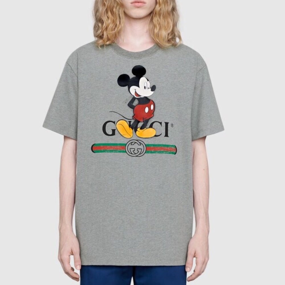 Gucci x Disney Men's Mickey Mouse Logo Web GG T-shirt